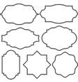 set of blank vintage frame badges and labels vector image