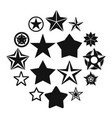 star icons set simple style vector image