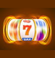 golden slot machine wins the jackpot casino vector image vector image