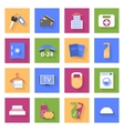 hotel flat icons set with shadows vector image vector image