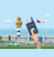 international airport concept vector image
