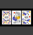 modern abstract cards with ancient sculptures set vector image vector image