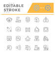 set line icons air pollution vector image