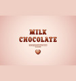 chocolate 3d font alphabet in the cartoon style vector image vector image