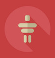 flat modern design with shadow icons inukshuk vector image vector image