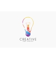 lightbulb logo idea creative bulb vector image