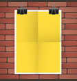 sheet yellow colour on a background red vector image