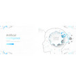 artificial intelligence ai and big data concept vector image vector image