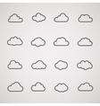 cloud icons shapes set for computing web and app vector image