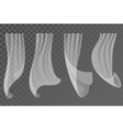 curtains waving curtain for the window vector image vector image