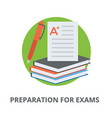 exam preparation vector image vector image