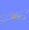 ribbon font forms june vector image