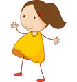 simple child cartoon vector image vector image