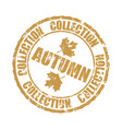 autumn collection rubber stamp isolated on white vector image