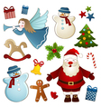 christmas isolated elements vector image vector image