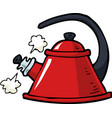 doodle boiling kettle vector image