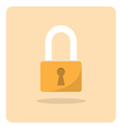 flat icon lock vector image vector image
