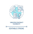 greater contract flexibility concept icon vector image