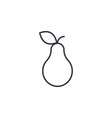 pear with leaf line icon vector image