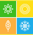 seasons - winter spring summer and autumn vector image