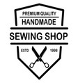 tailor shop emblem template design element vector image