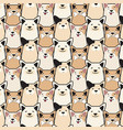 animal seamless dog pattern pug cartoon vector image vector image