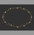 christmas lights string oval shape vector image vector image