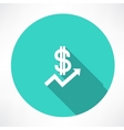 financial report with dollar icon vector image vector image