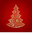 gold christmas tree vector image vector image