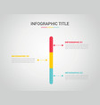 infographics timeline vertical with 3 or three vector image
