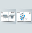 layout of two a4 format modern cover vector image