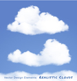 realistic clouds on blue sky vector image