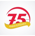 template logo 75 anniversary vector image