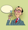 businessman drinks from a glass cake celebration vector image
