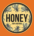 color template for honey packaging design vector image
