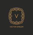 logo design template in simple and trendy linear vector image