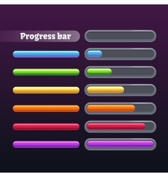 Progress bars Royalty Free Vector Image - VectorStock