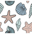 seashell seamless pattern design for holiday vector image vector image