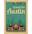 vintage poster grand prix austin vector image