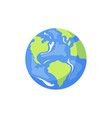 cartoon flat globe isolated vector image