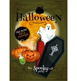 halloween party club banner with invitation text vector image