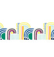 seamless abstract doodle shapes border vector image vector image