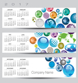 2017 calendar globe banners vector image vector image