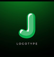 3d playful letter j kids and joy style symbol vector image vector image