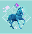 chinesehorse vector image vector image