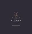 minimalist flower rose logo design inspiration vector image