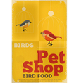 pet shop poster bird vector image vector image