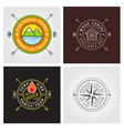 set summer camp badges concept for shirt vector image vector image