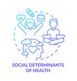 social determinants of health blue gradient vector image vector image