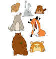 wild cartoon animals vector image